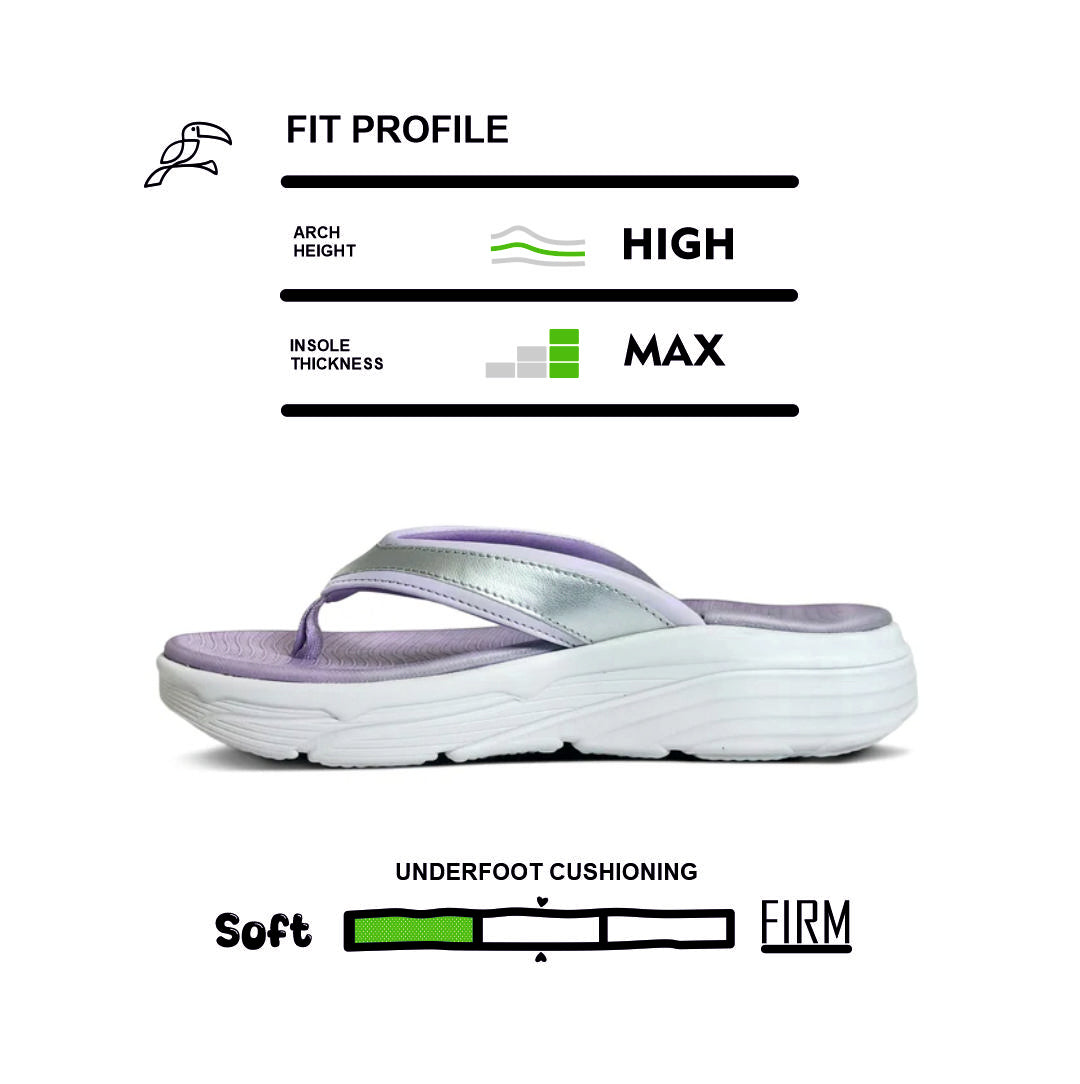 Bounce Women’s Soft Cushion Slides – Purple