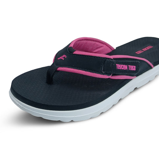 Breeze Women’s Comfort Flip-Flops – Black