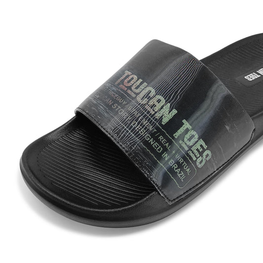 Glitch Men’s Soft Cushion Slider – Black