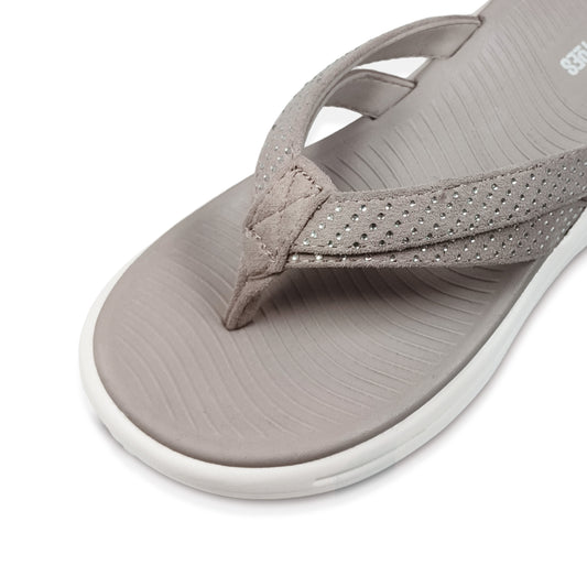 Plim Women’s Comfort Cushioned Flip Flops - Beige