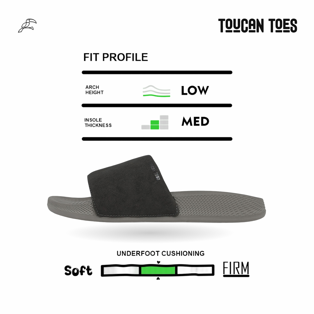 Hype Men’s Soft Cushion Slider – Grey