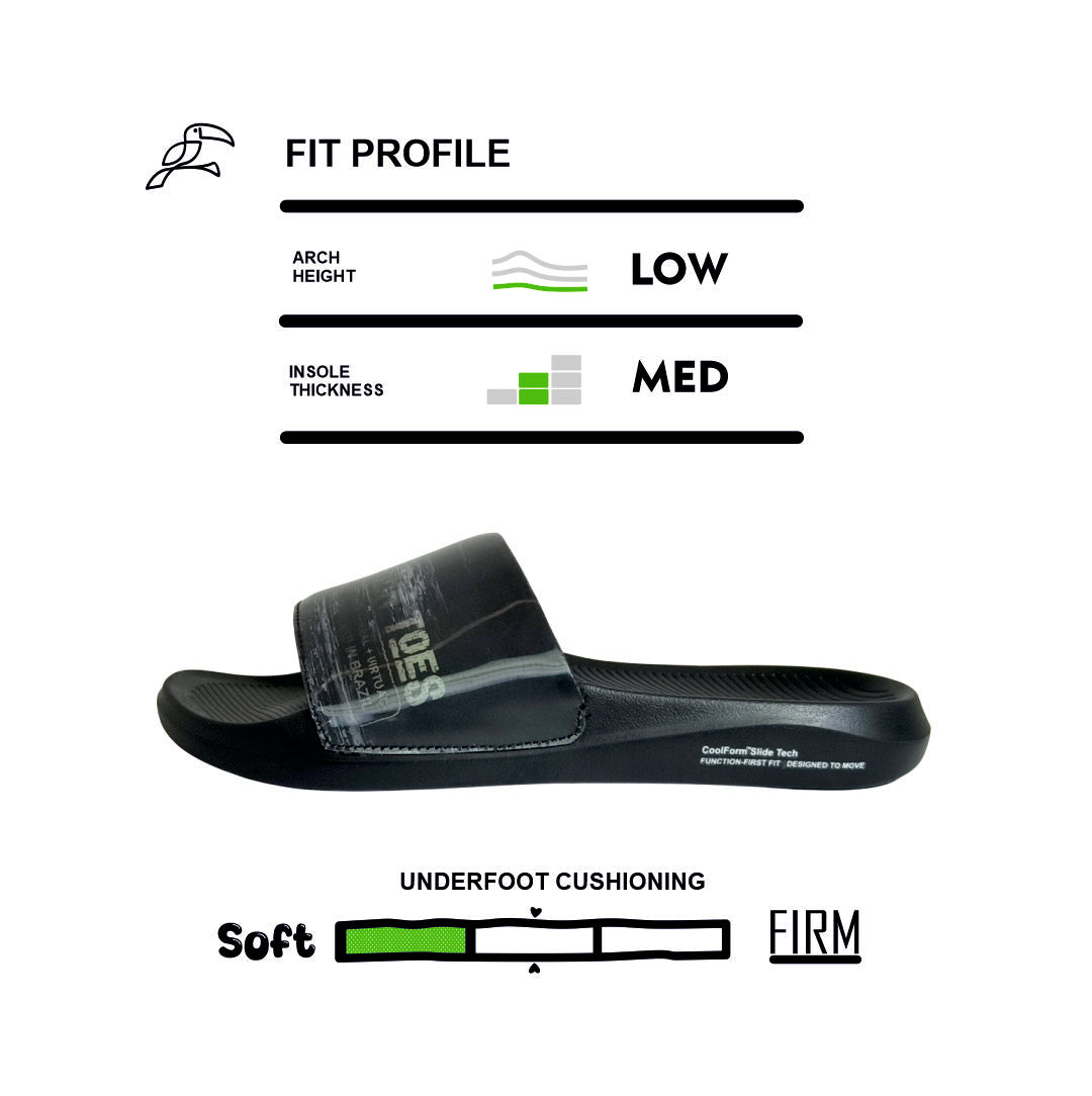 Glitch Men’s Soft Cushion Slider – Black