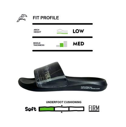 Glitch Men’s Soft Cushion Slider – Black