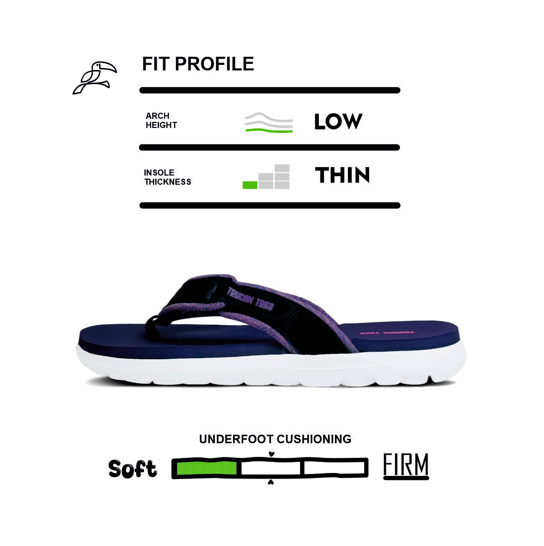 Breeze Women’s Comfort Flip-Flops – Purple