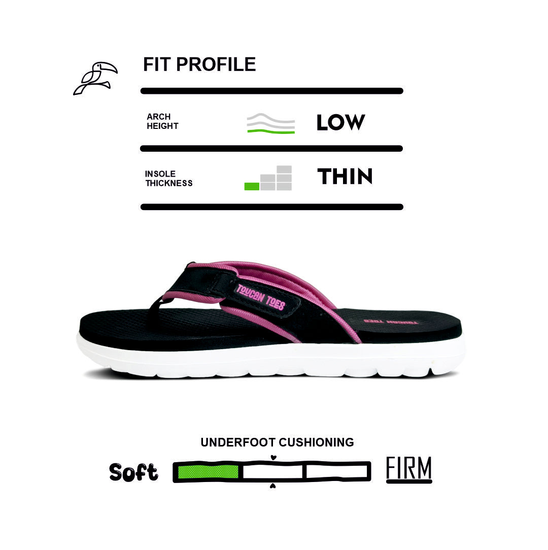 Breeze Women’s Comfort Flip-Flops – Black