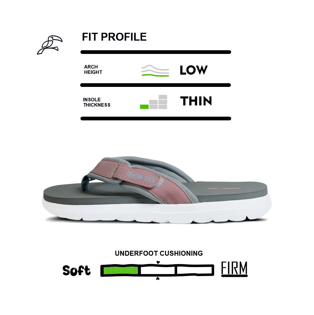 Breeze Women’s Comfort Flip-Flops – Grey