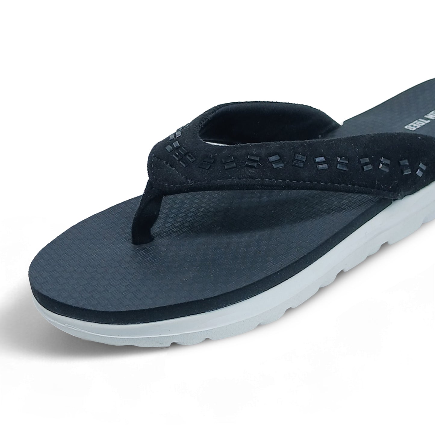 Crystal Women’s Comfort Flip-Flops – Black