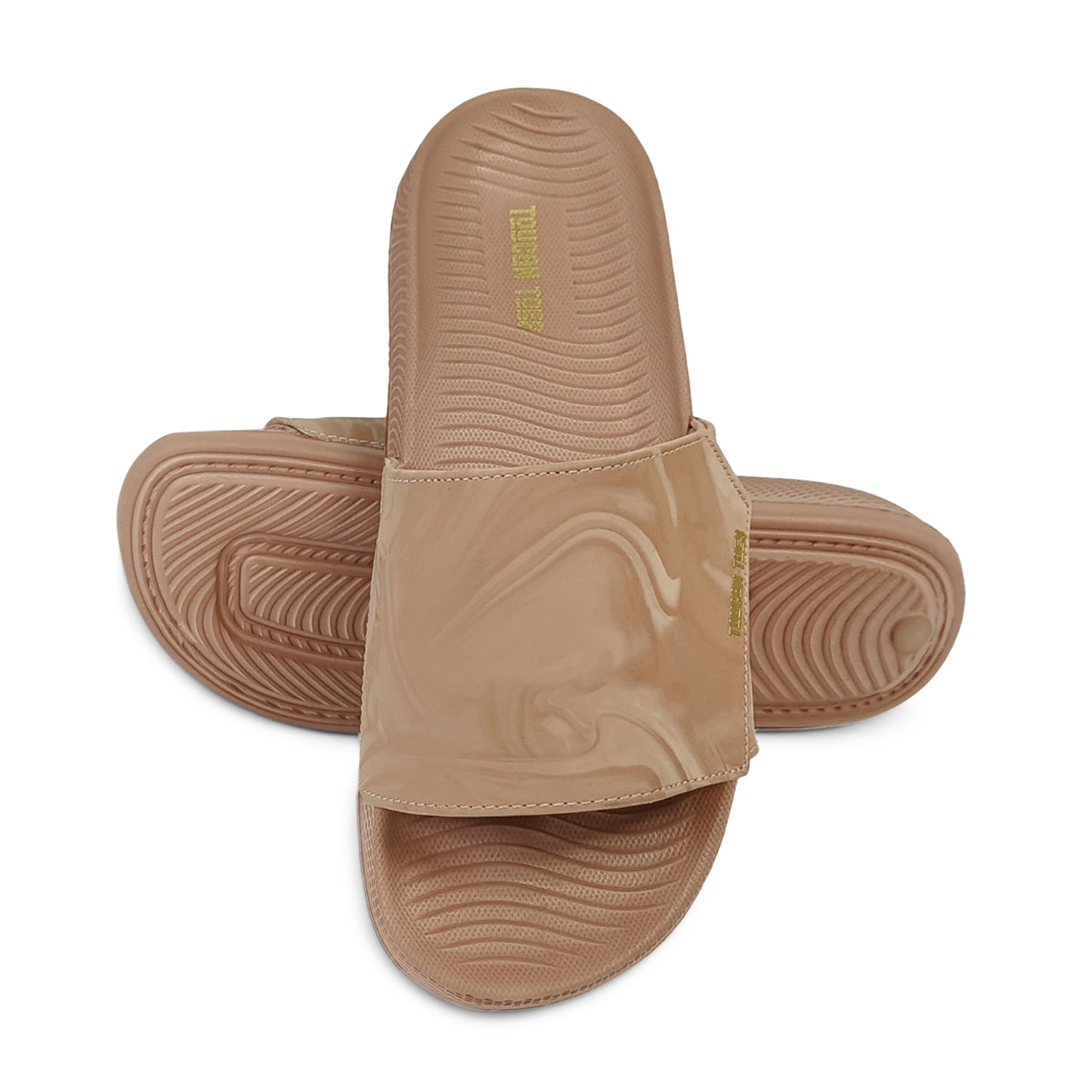Silu Women’s Soft Cushion Slides – Rose Gold