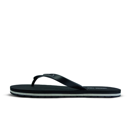 Toucantoes black flip-flop sandal with a white stripe, comfortable casual footwear