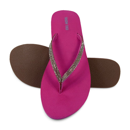 Lumia Women’s Comfort Flip Flops - Fuchsia Pink