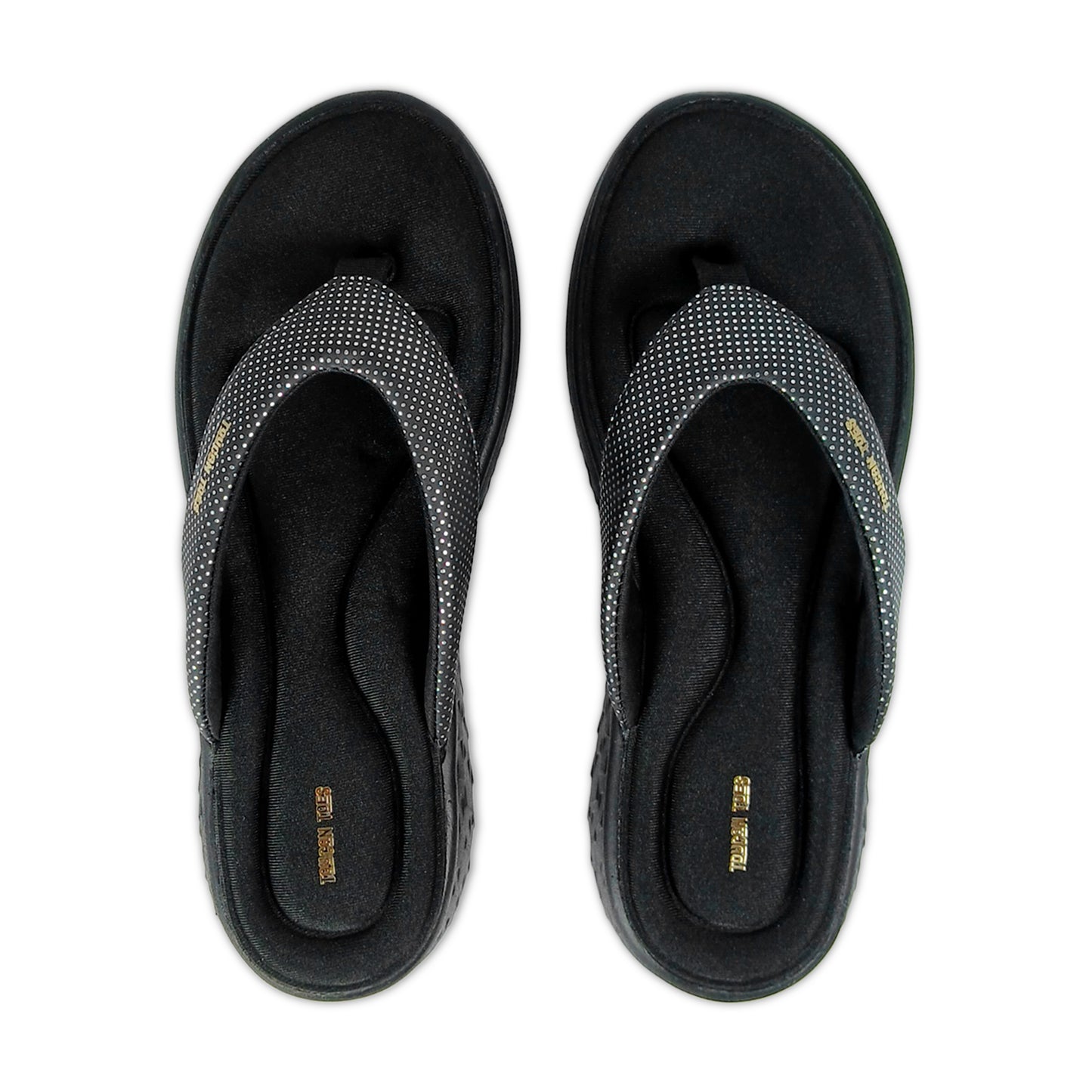 Plush Women’s Comfort Flip-Flops – Black