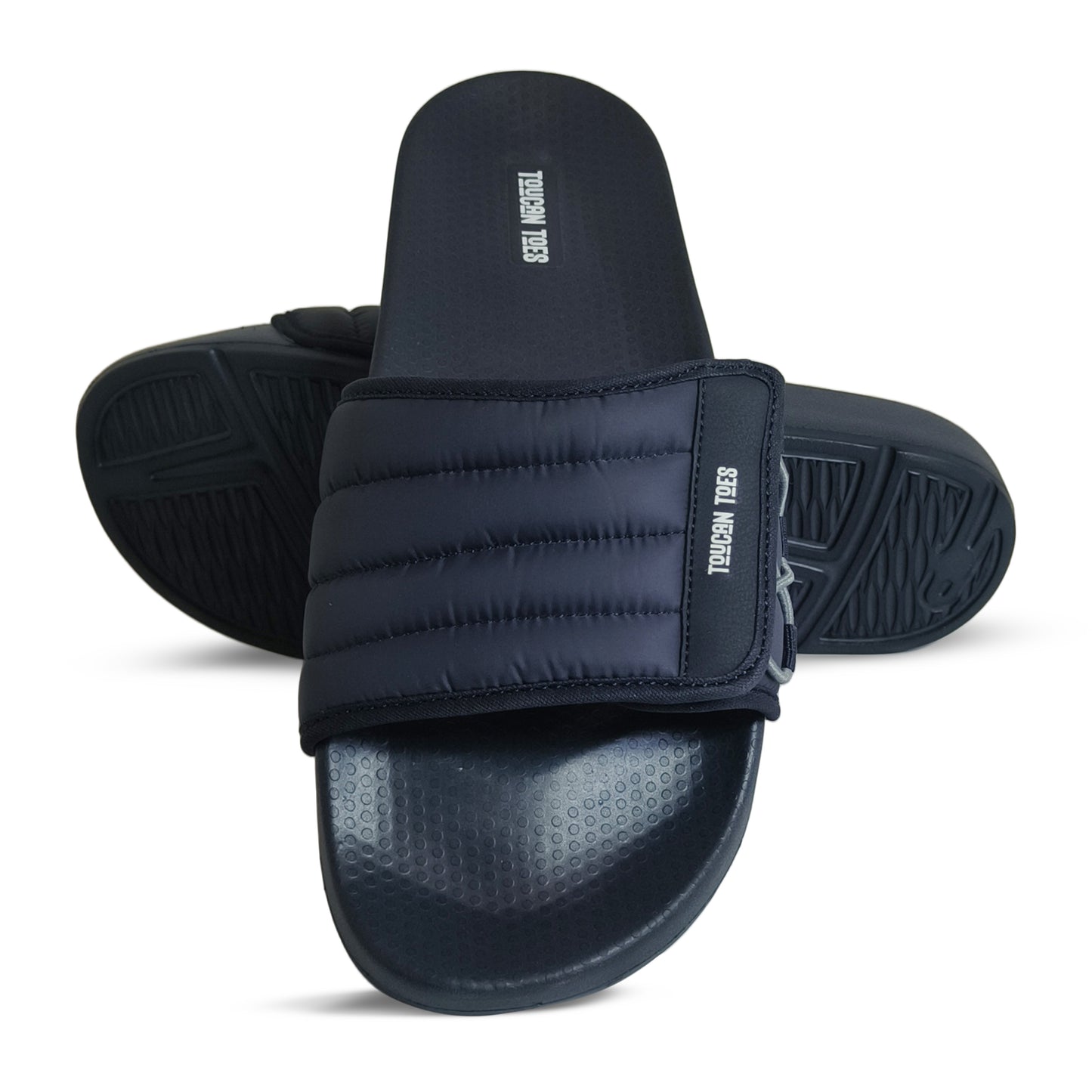 Laidback Men’s Padded Comfort Slider-Navy