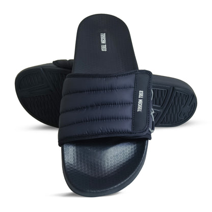 Laidback Men’s Padded Comfort Slider-Navy
