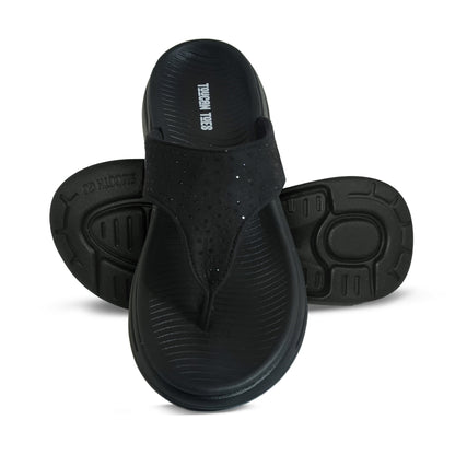 Riva Women’s Comfort Cushioned Flip Flops - Black