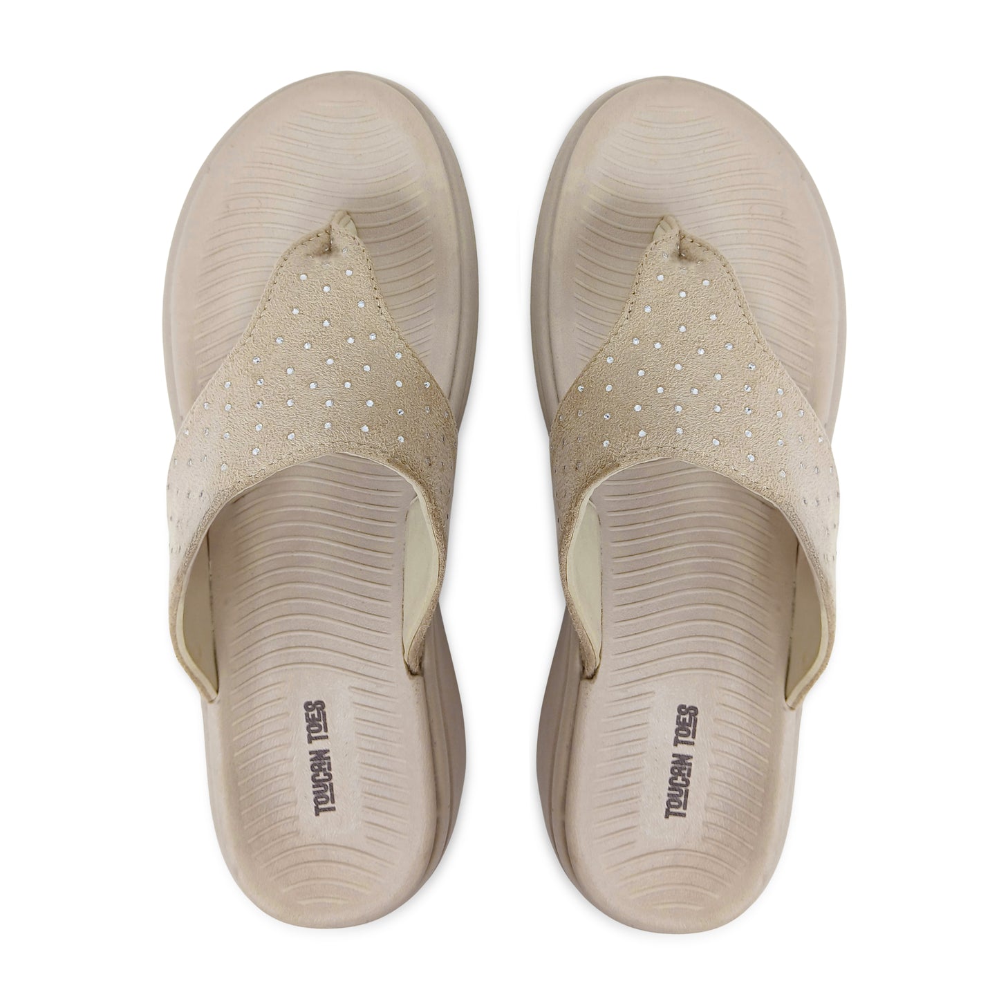 Riva Women’s Comfort Cushioned Flip Flops - Beige