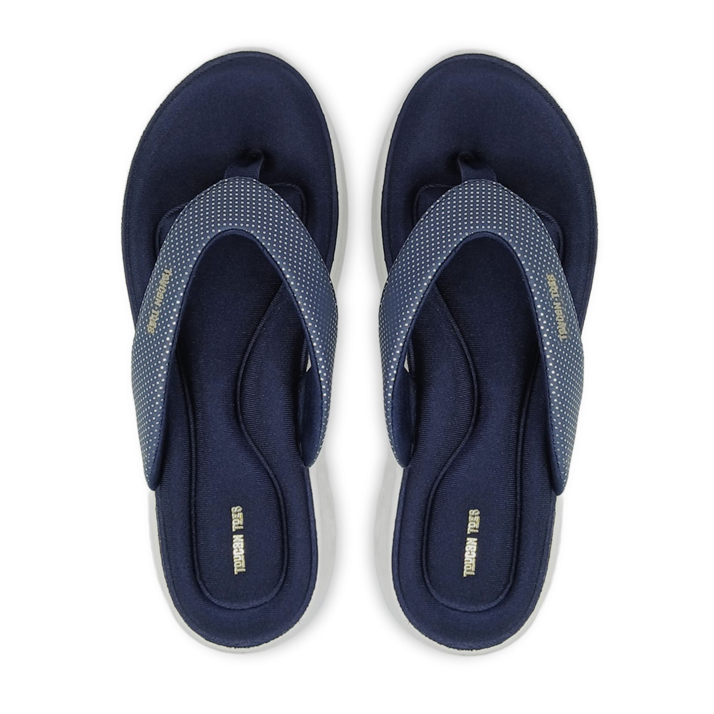 Plush Women’s Comfort Flip-Flops – Navy