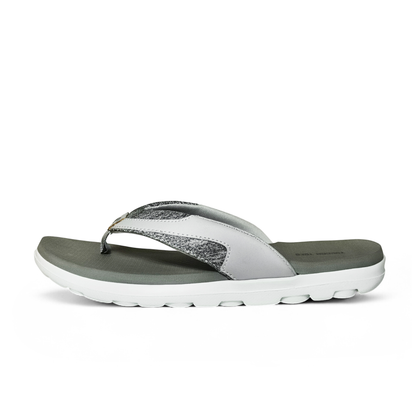 Toucantoes premium grey and white men's flip-flop with cushioned sole, stylish design