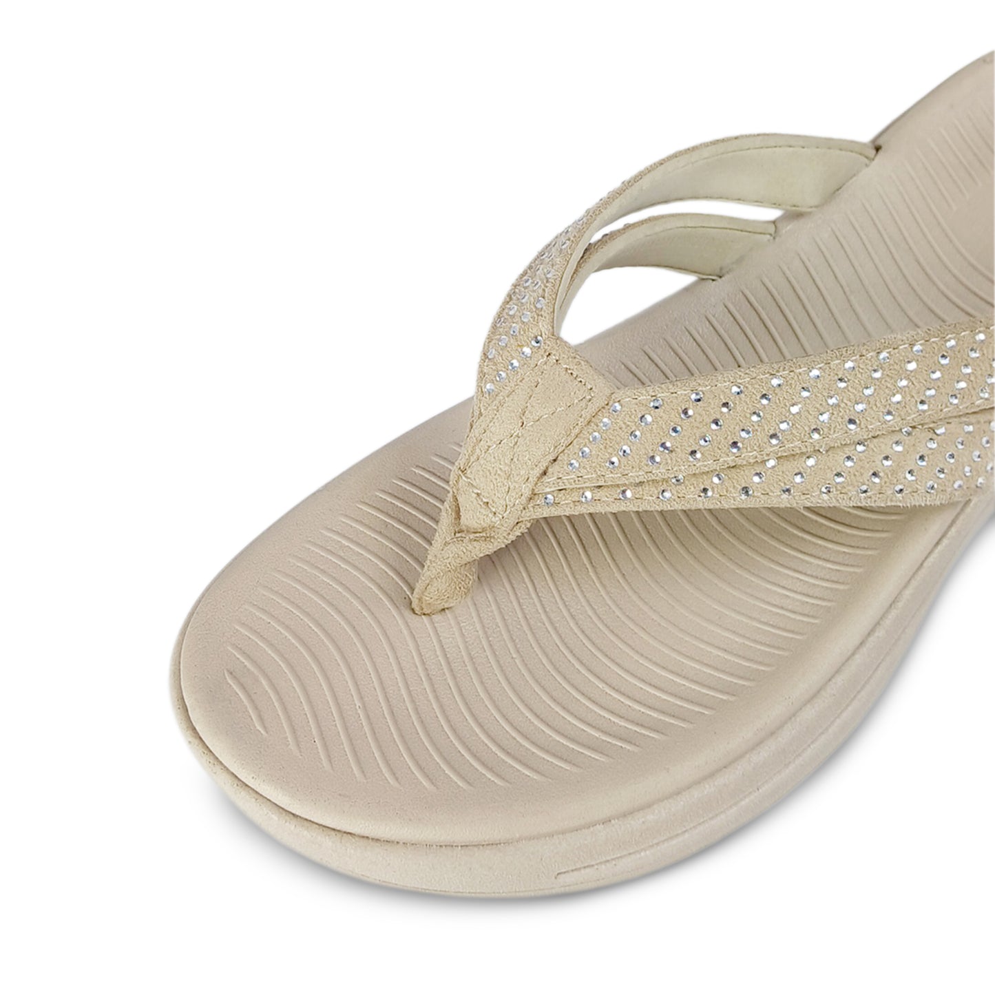 Plim Women’s Comfort Cushioned Flip Flops - Beige