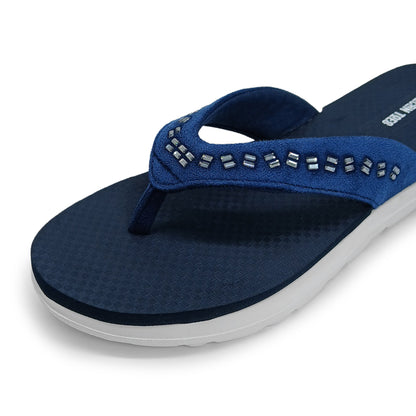 Crystal Women’s Comfort Flip-Flops – Navy