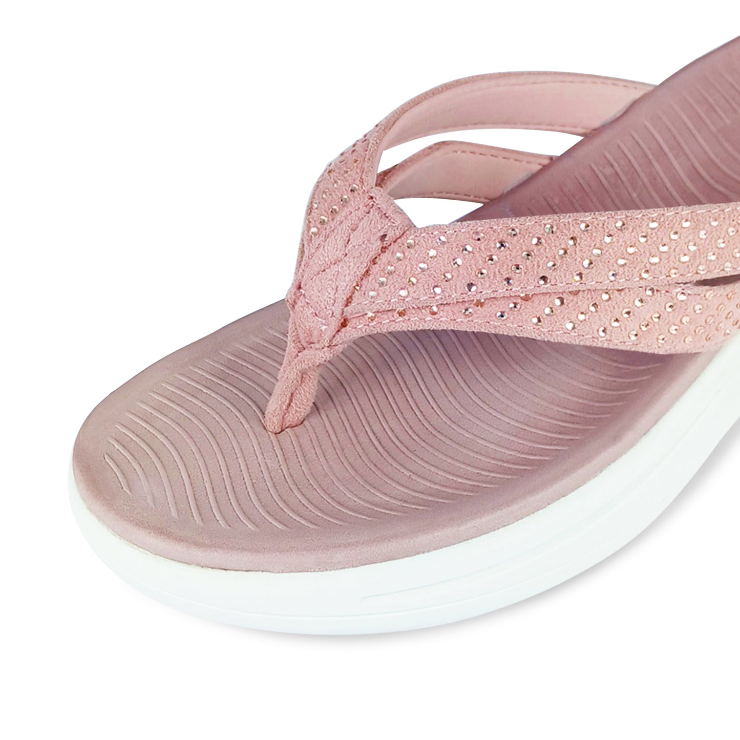 Plim Women’s Comfort Cushioned Flip Flops - Rose Gold