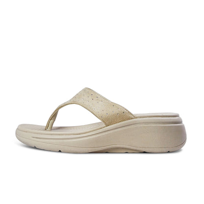 Riva Women’s Comfort Cushioned Flip Flops - Beige