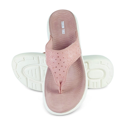 Riva Women’s Comfort Cushioned Flip Flops - Rose Gold