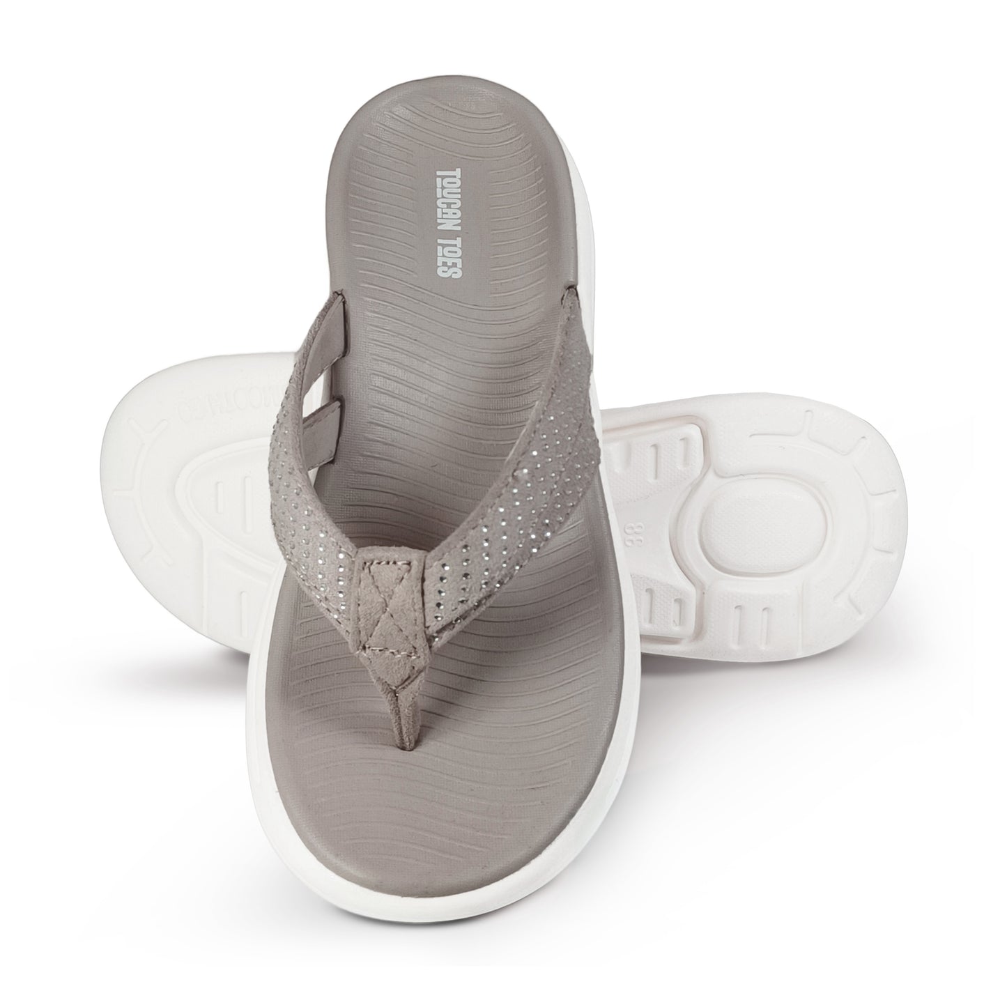 Plim Women’s Comfort Cushioned Flip Flops - Beige