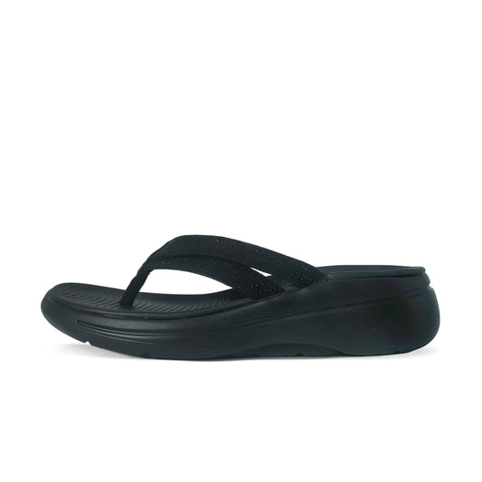 Plim Women’s Comfort Cushioned Flip Flops - Black