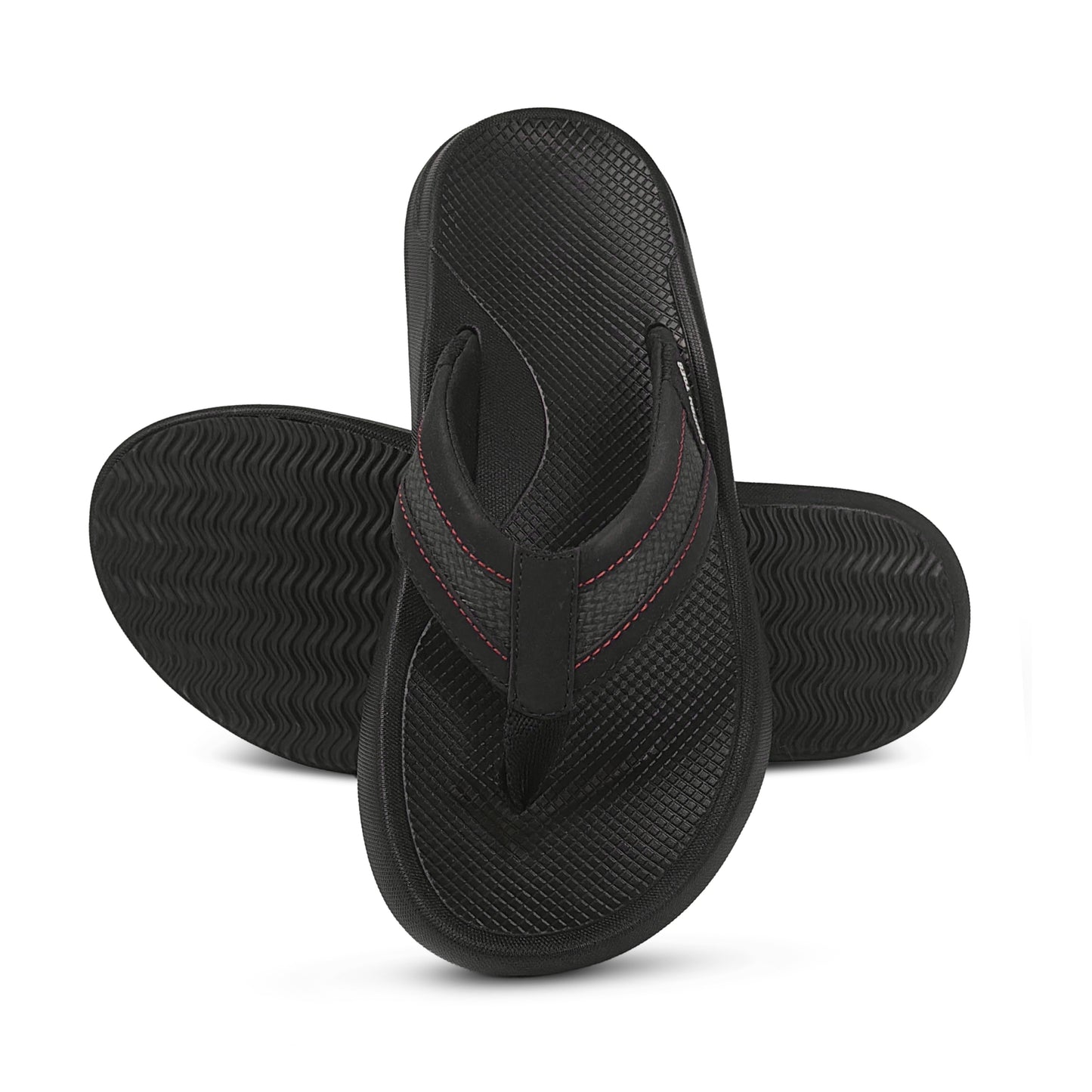 Zorro Men’s Super Soft Comfort Flip Flops – Black