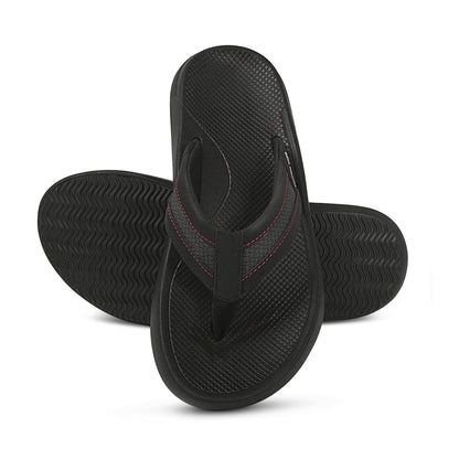 Zorro Men’s Super Soft Comfort Flip Flops – Black