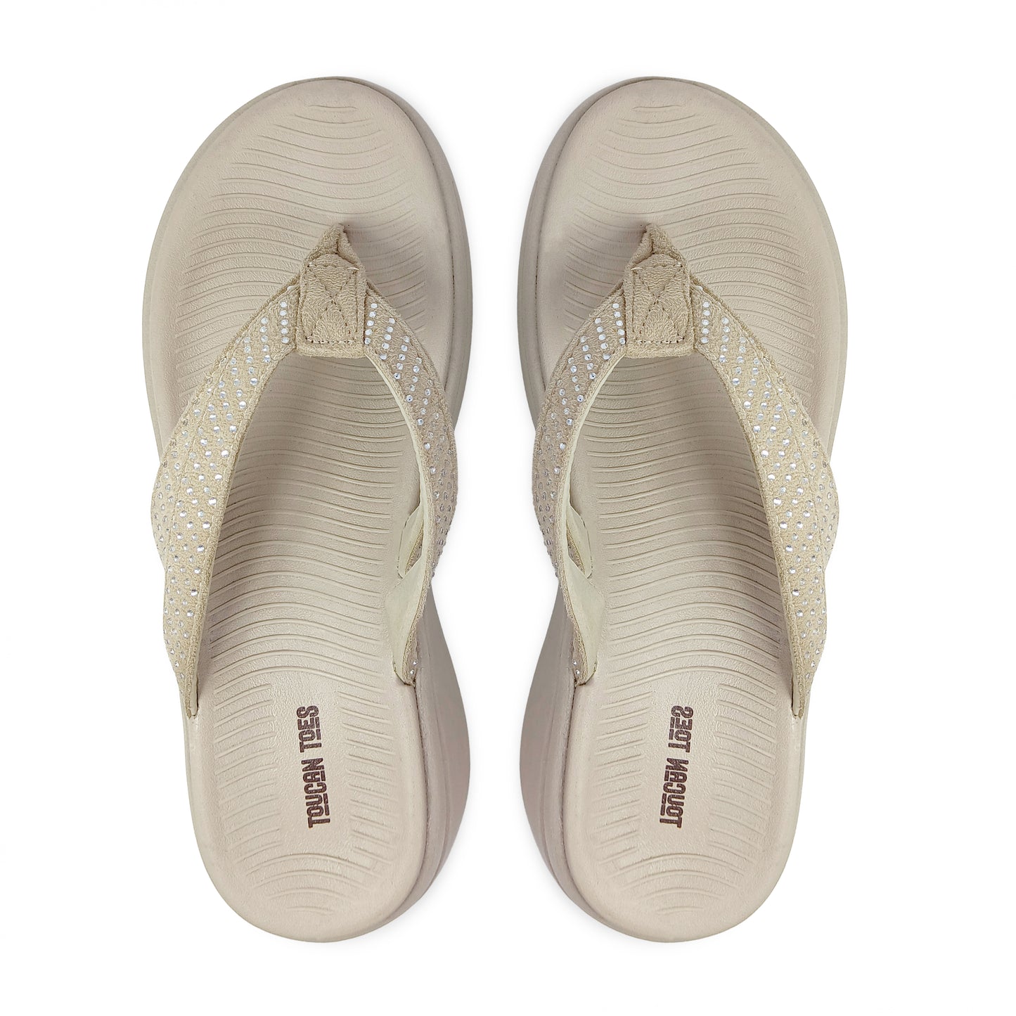 Plim Women’s Comfort Cushioned Flip Flops - Beige