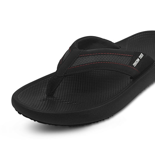 Zorro Men’s Super Soft Comfort Flip Flops – Black