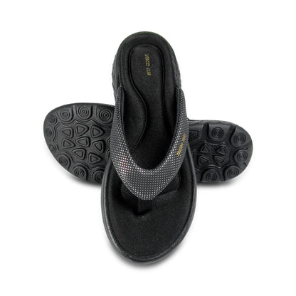 Plush Women’s Comfort Flip-Flops – Black