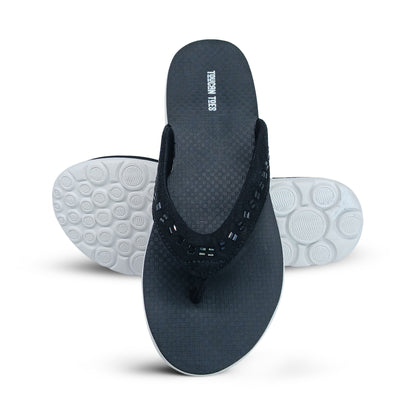 Crystal Women’s Comfort Flip-Flops – Black