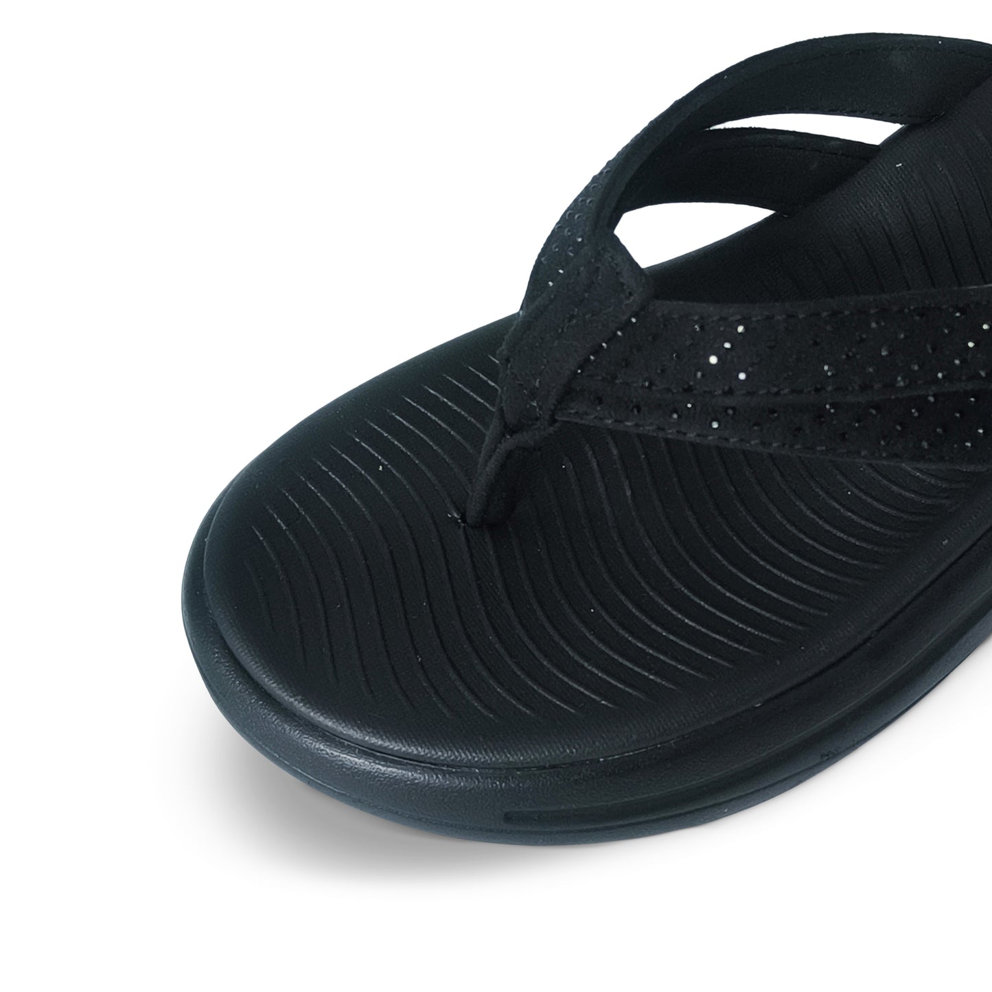Plim Women’s Comfort Cushioned Flip Flops - Black