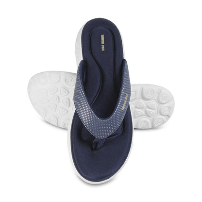 Plush Women’s Comfort Flip-Flops – Navy