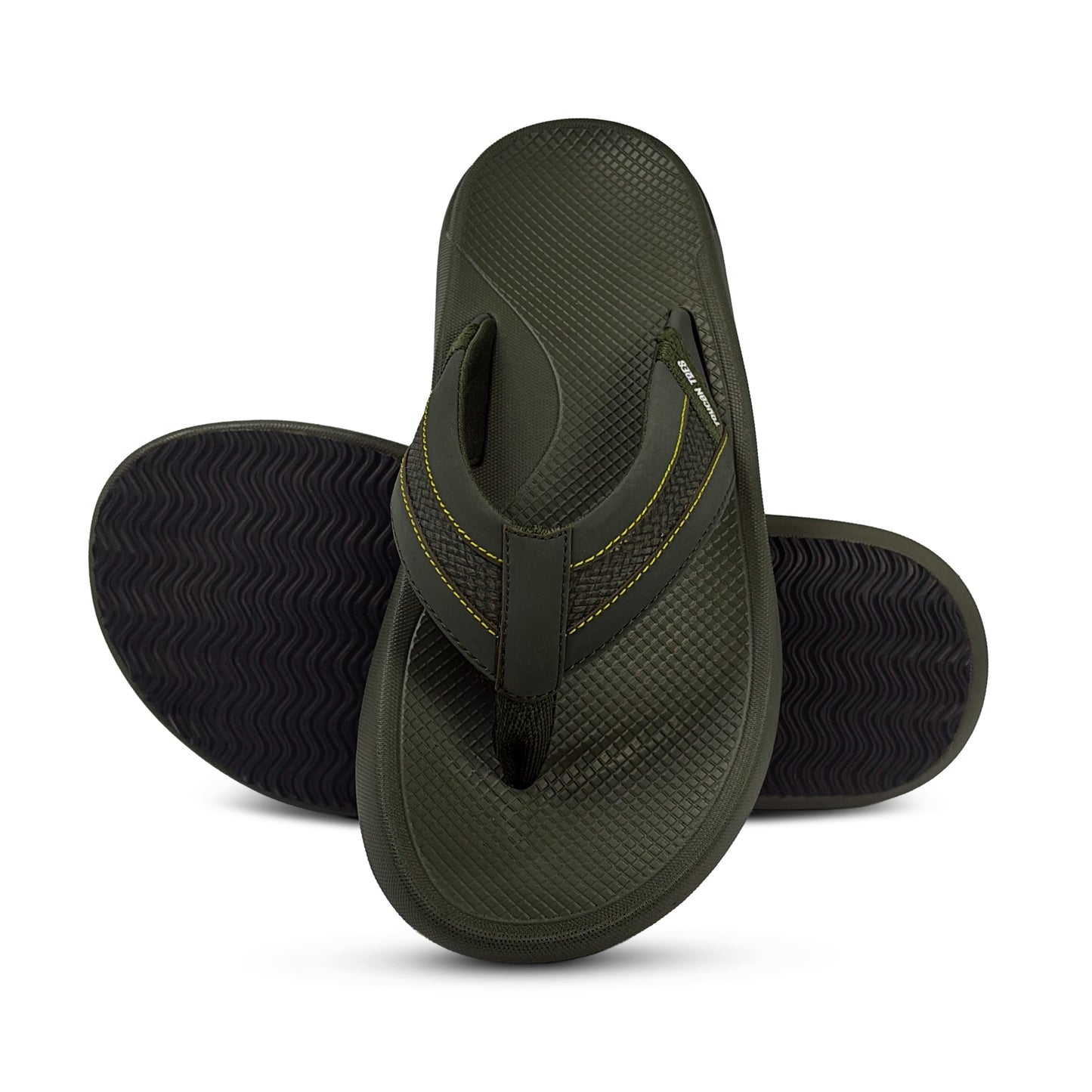 Zorro Men’s Super Soft Comfort Flip Flops – Olive