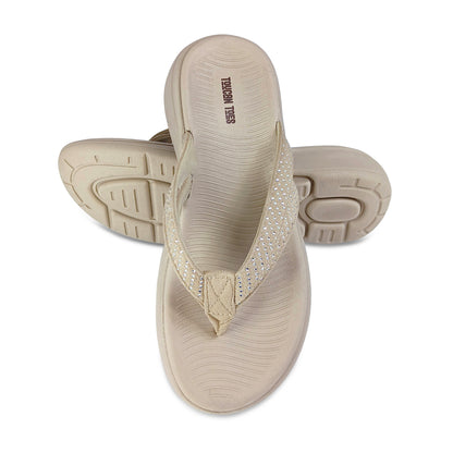 Plim Women’s Comfort Cushioned Flip Flops - Beige