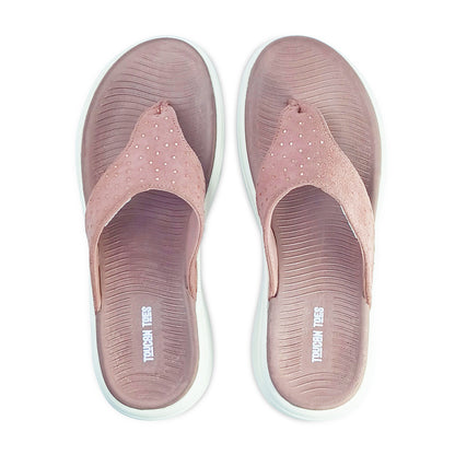 Riva Women’s Comfort Cushioned Flip Flops - Rose Gold