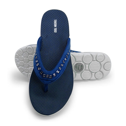 Crystal Women’s Comfort Flip-Flops – Navy