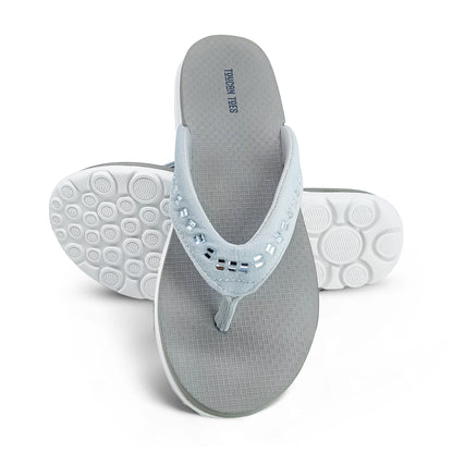 Crystal Women’s Comfort Flip-Flops – Grey