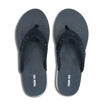 Crystal Women’s Comfort Flip-Flops – Black