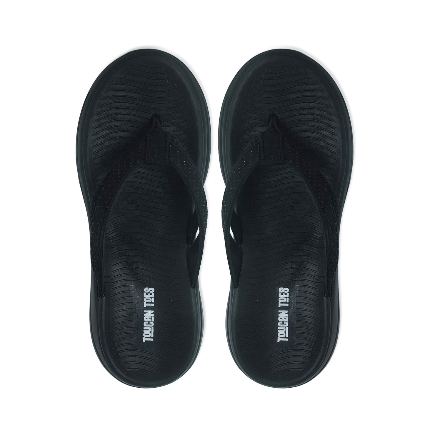 Plim Women’s Comfort Cushioned Flip Flops - Black