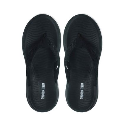 Plim Women’s Comfort Cushioned Flip Flops - Black