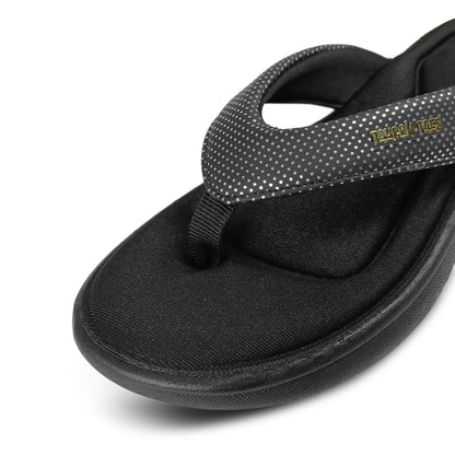 Plush Women’s Comfort Flip-Flops – Black