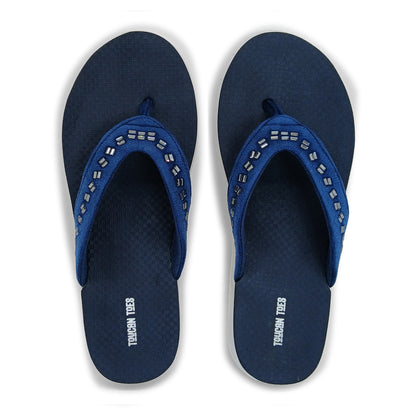 Crystal Women’s Comfort Flip-Flops – Navy