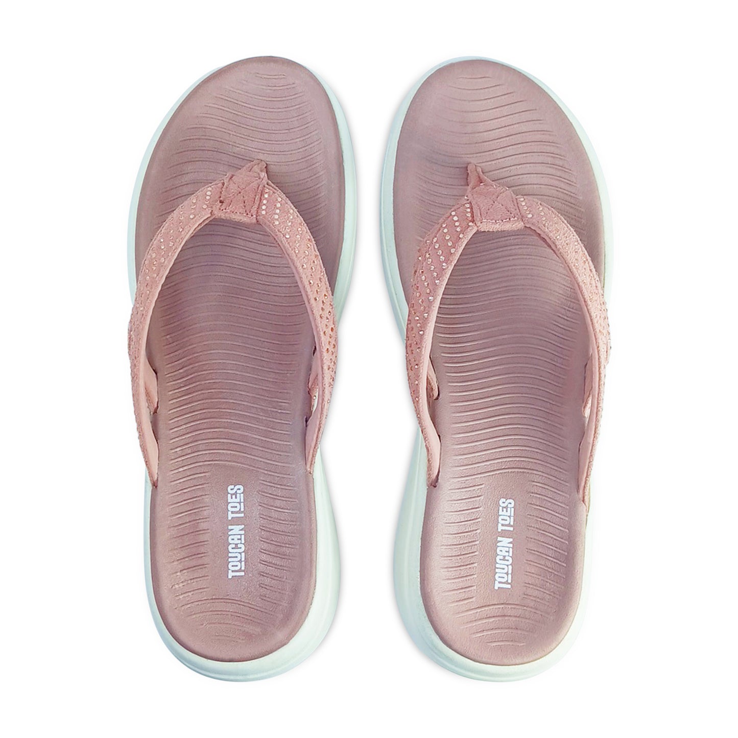 Plim Women’s Comfort Cushioned Flip Flops - Rose Gold