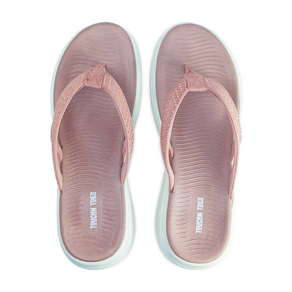 Plim Women’s Comfort Cushioned Flip Flops - Rose Gold