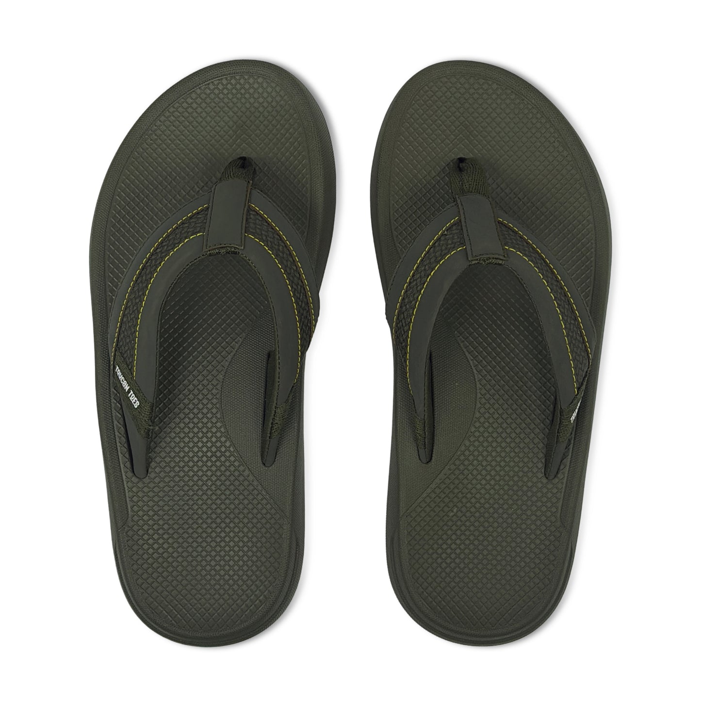 Zorro Men’s Super Soft Comfort Flip Flops – Olive