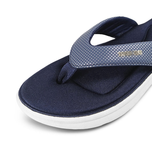 Plush Women’s Comfort Flip-Flops – Navy
